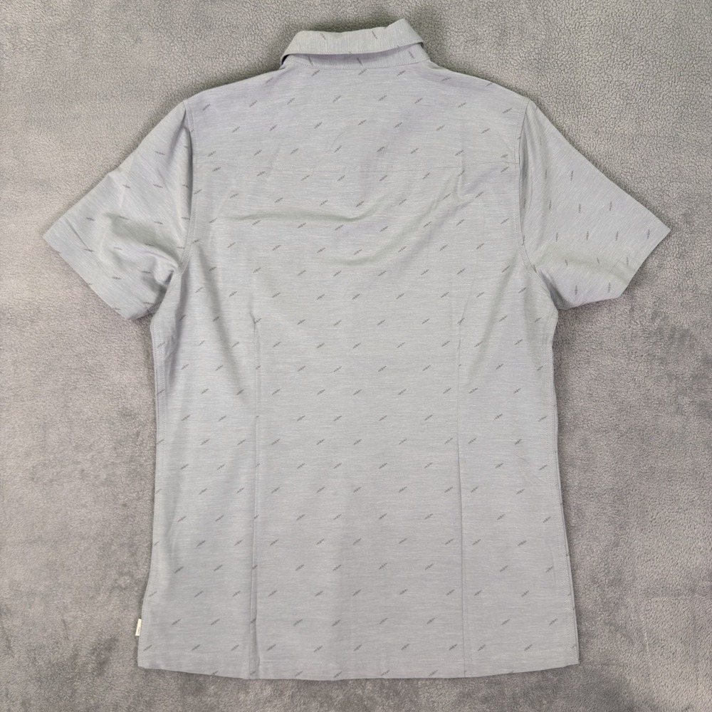 Vuori Bridge Button Down Shirt Mens Small Gray Short Sleeve Stretch V184 - Picture 2 of 10